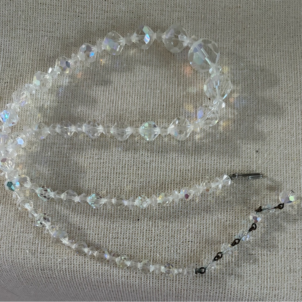Crystal Aurora Borealis Bead Necklace - Classic Women's Jewelry - Picture 3 of 3